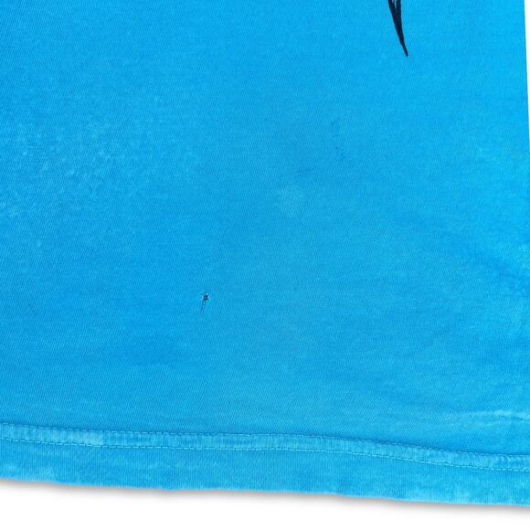 Y2K Affliction Angel Wings Blue Crew Neck Men's T-shirt | Size XL - Picture 8 of 9